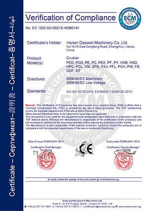 Concesionario 2 Certificado CE 1