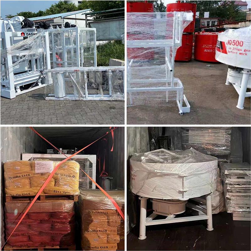 Diesel concrete mixer pump and block making machine to southeast asia 12 deliver concrete pump and block making machine