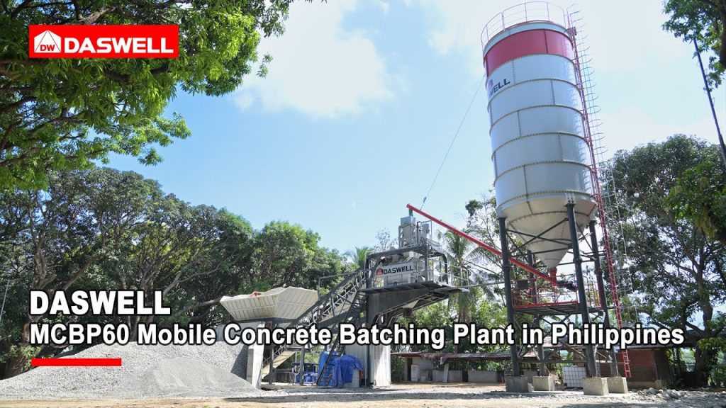 Daswell mcbp60 mobile concrete batching plant in the philippines 9 Philippines MCBP60 mobile batching plant