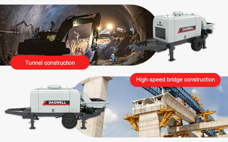 Trailer pump working site trailer pump working site